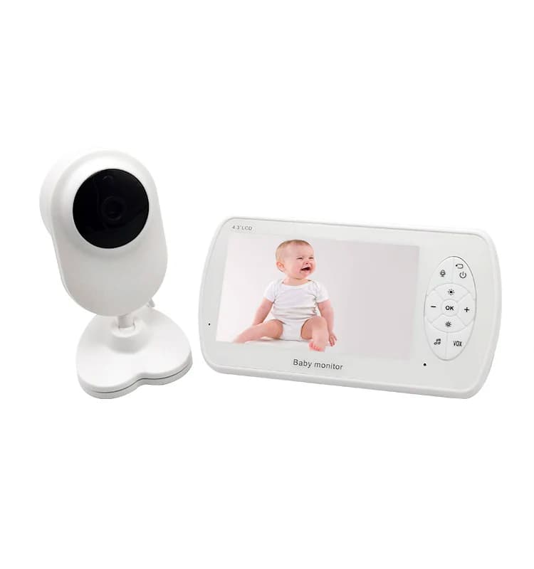 Smart LCD da 4,3 pollici Wireless Temperatura Allarme sonoro per dormire Audio bidirezionale HD 1080P Video Baby Monitor con fotocamera e audio