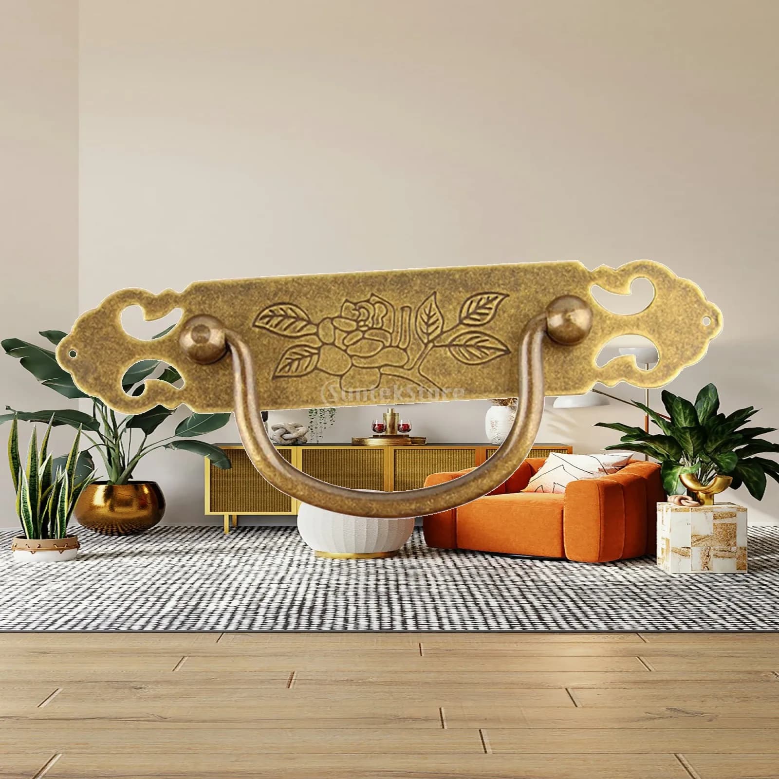 Maniglia per Mobili in Ottone, Pomello Creativo per Cassetti e Armadietti, Stile Vintage per Cucina, Camera da Letto, Guardaroba, Credenza