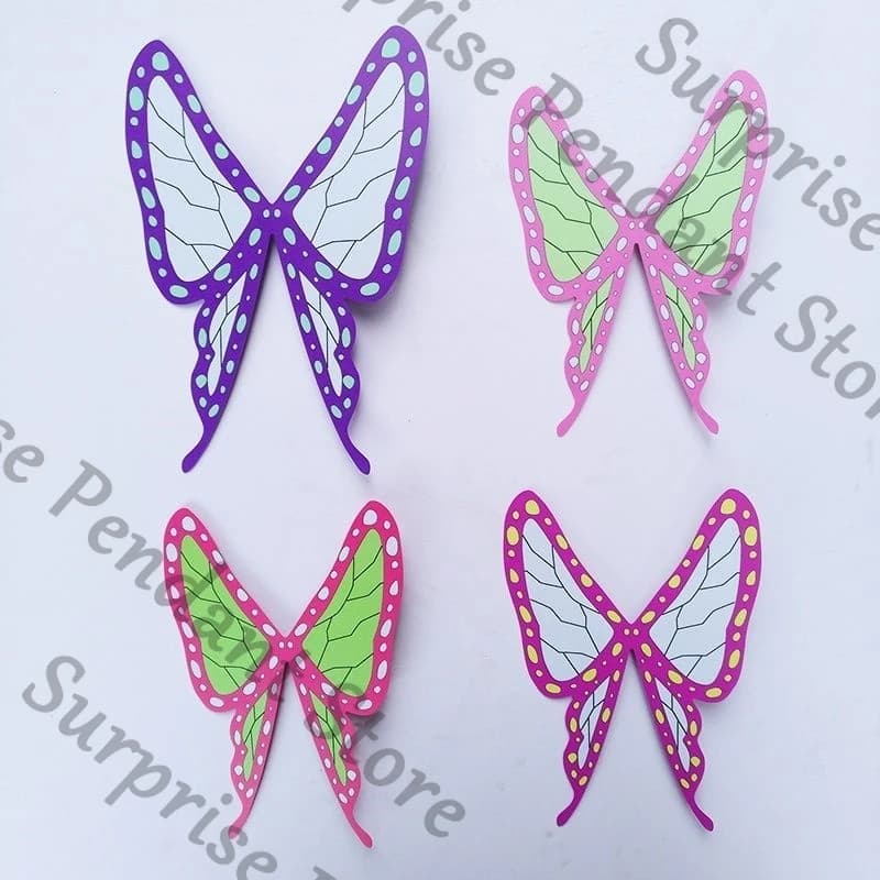 Demon Slayer colleagues ambitus Kochou Shinobu Cosplay Butterfly hair clip prop( Flat and folding versions )