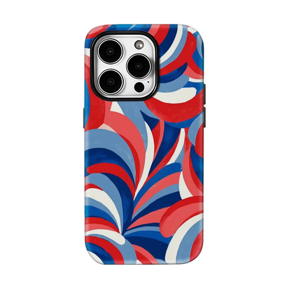 Custodia per iPhone 17 16 15 14 13 Pro Max Plus rossa, bianca e blu, magnetica, a strato singolo/doppio, resistente