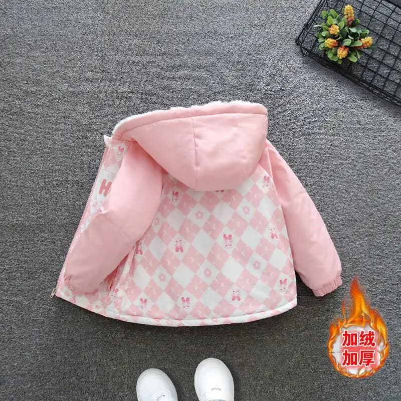 Baby Girl Pie Moda Abbigliamento per bambini Inverno 2025 Giacca in cotone peluche per ragazze Kawaii Cappotto casual Set Sopracciglia Ragazzi all'ingrosso