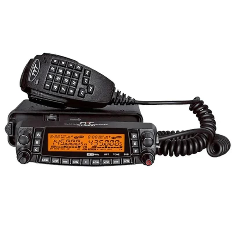 TYT TH-9800 Plus Walkie Talkie 50W Stazione radio mobile per auto Quad Band 29/50/144/430MHz Doppio display Scrambler a lungo raggio TH9800