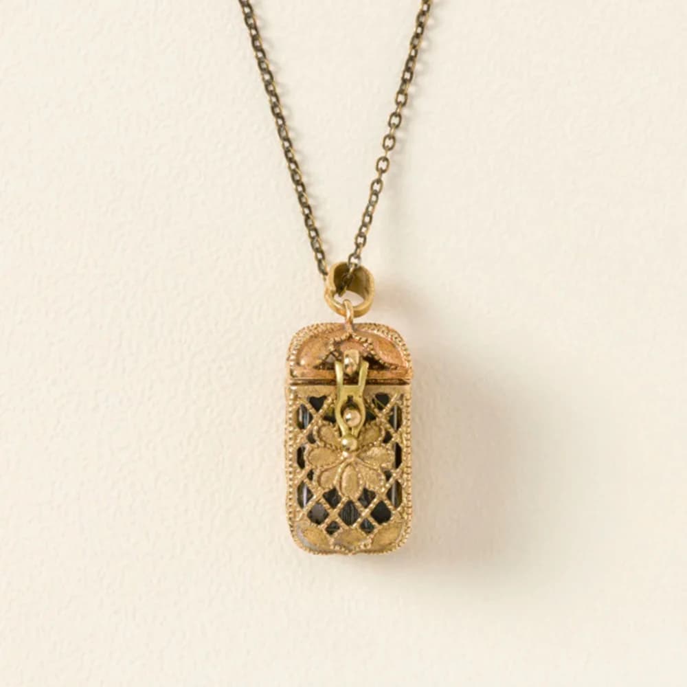 Punk Vintage Tiny Tarot Card Alloy Necklace Metal Box Pendant Choker Unisex Chain Medieval Halloween Jewelry Accessories