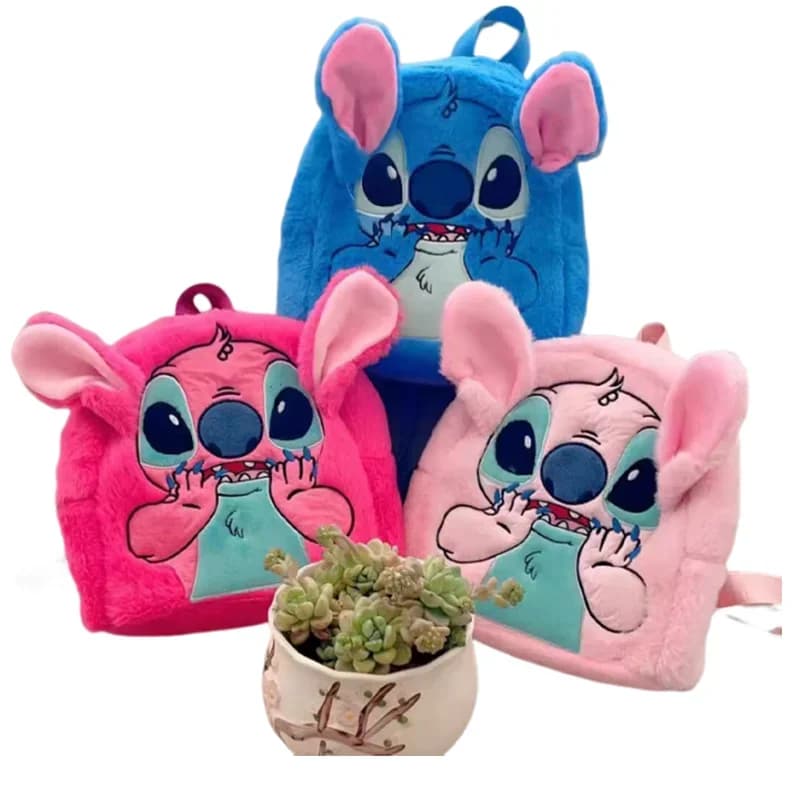 **NUOVO zaino in peluche Disney Stitch di alta qualità Cartoon Fashion Mini zaino per ragazzo e ragazza Zaino per bambini carino di grande capacità