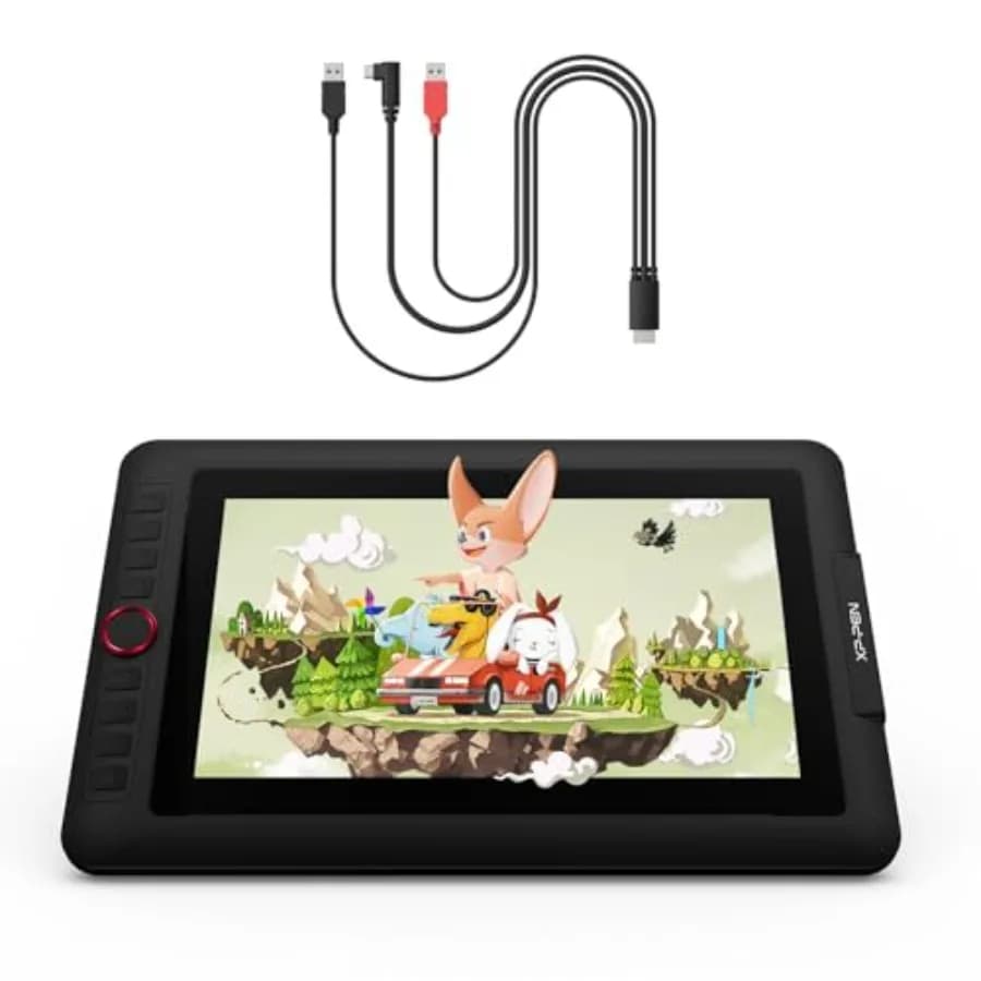 Tavoletta grafica Artist12 Pro 11.6 con schermo e penna per arte digitale, superficie in vetro completamente laminato, nera, sensibile alla pressione