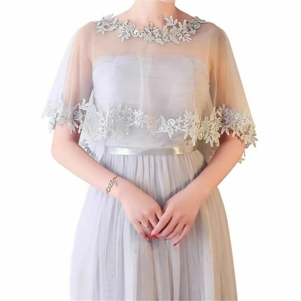 Mantella Elegante da Sposa/Cerimonia in Pizzo, Stile Casual, per Abito da Sera