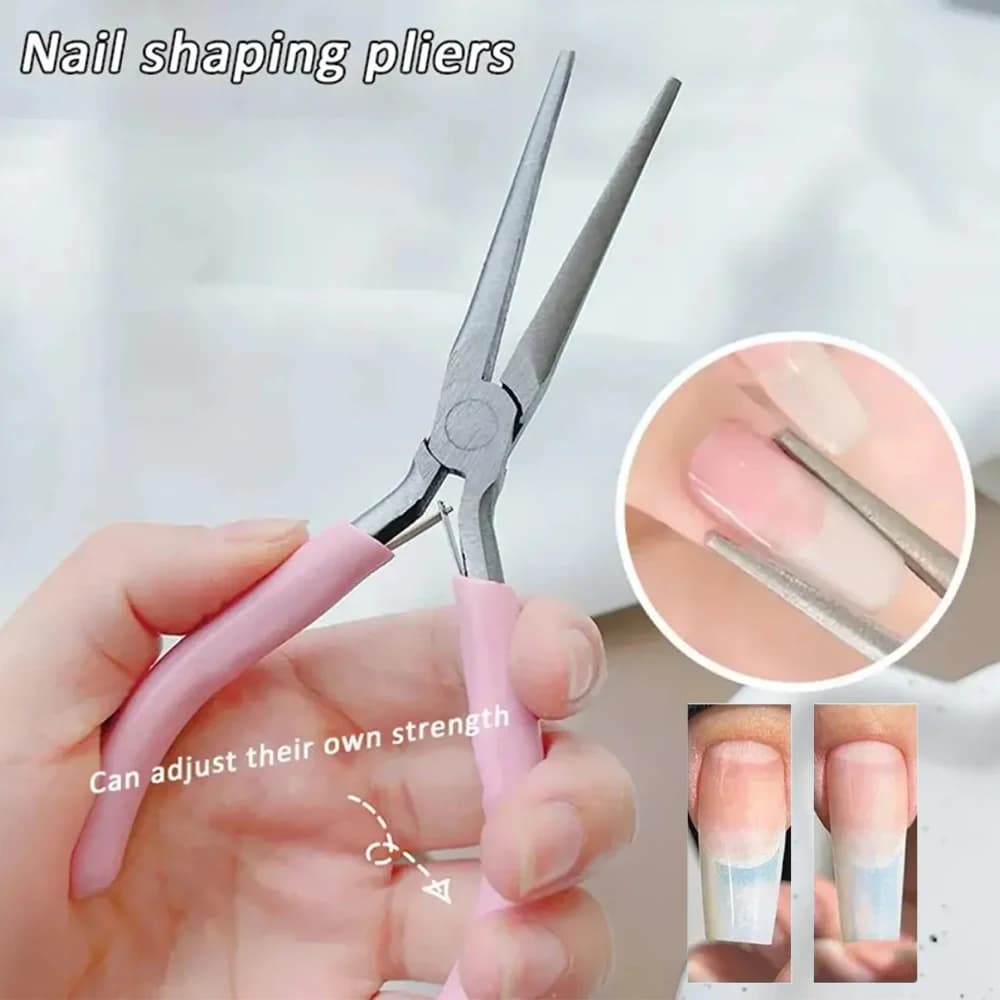 Stainless Steel Pliers Tools Nails Extension Clips UV Gel Polish Extend Nail Fake Tips DIY Jewelry Making Supplies