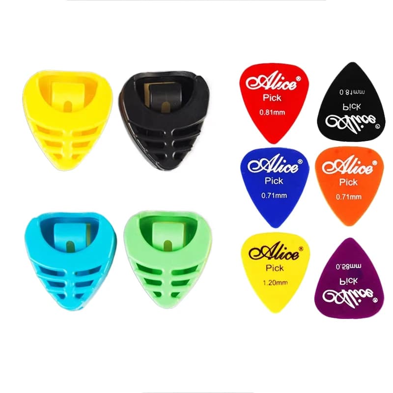 Porta plettro per chitarra a forma di cuore con dispositivo di archiviazione per plettri per chitarra acustica Chitarra elettrica Basso Ukulele portatile TMZ