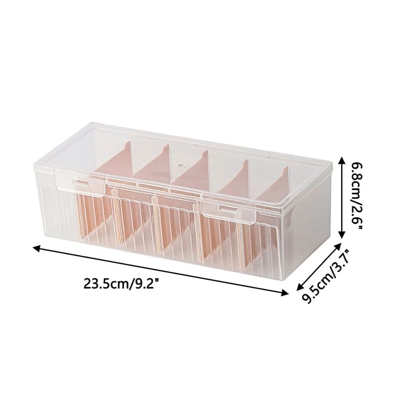Scatola organizer da scrivania, scatola per classificazione, scatola portaoggetti in plastica trasparente per cancelleria, scatola portaoggetti per fotocard e piccole carte