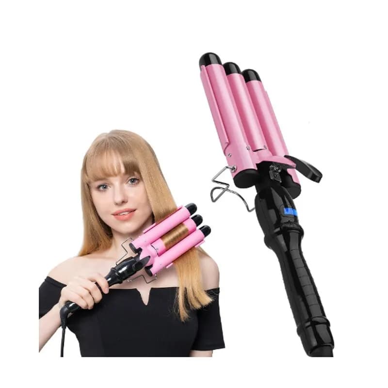 Hot Comb Three Tube Electric Bigodin Tool for Hair Design With Water Ripple Tool For Hairstyle 25mm Tool For Hair