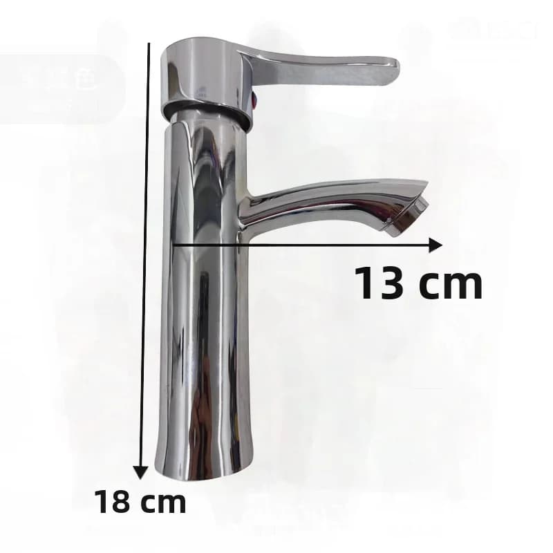 Rubinetto per lavabo romano a foro singolo in lega di zinco con coperchio in rame Miscelatore per acqua calda e fredda ponderato per bagno