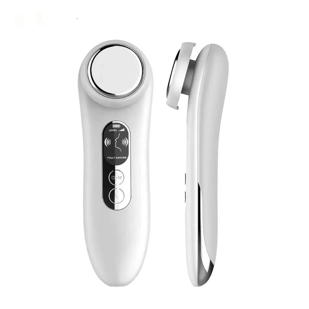Skin Facial Cleaning Brush Galvanic Thermal Function Face Massager Beauty Device