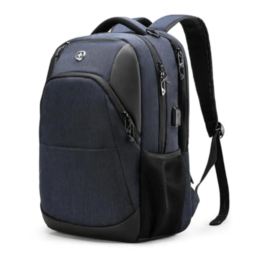 Zaino da Viaggio per Laptop, Design Elegante per Uomini e Donne, Zaino Business con Porta USB per Ricarica, Adatto per Notebook SD1670-12