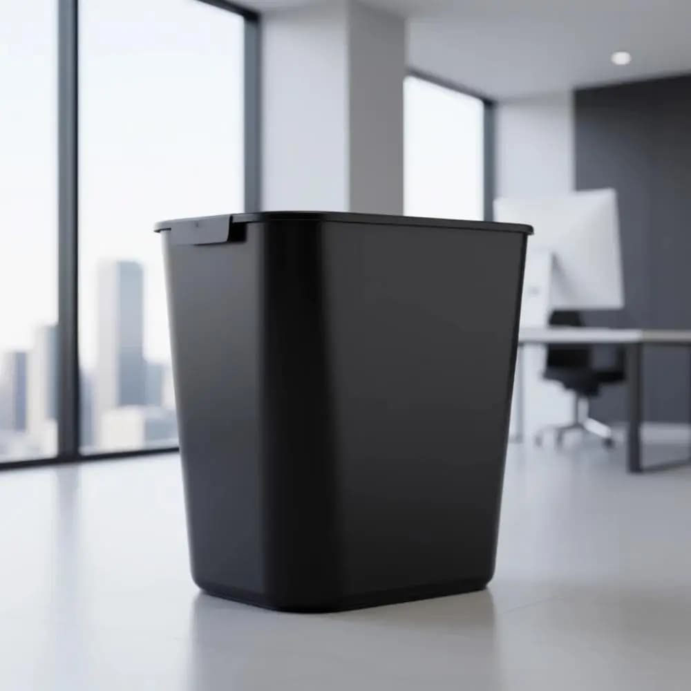 Cestino per Rifiuti in Plastica Nera da 7 Galloni, Ideale per Camere da Letto, Bagni e Uffici, per Ripostiglio Sotto Scrivania/Lavabo/Armadietto