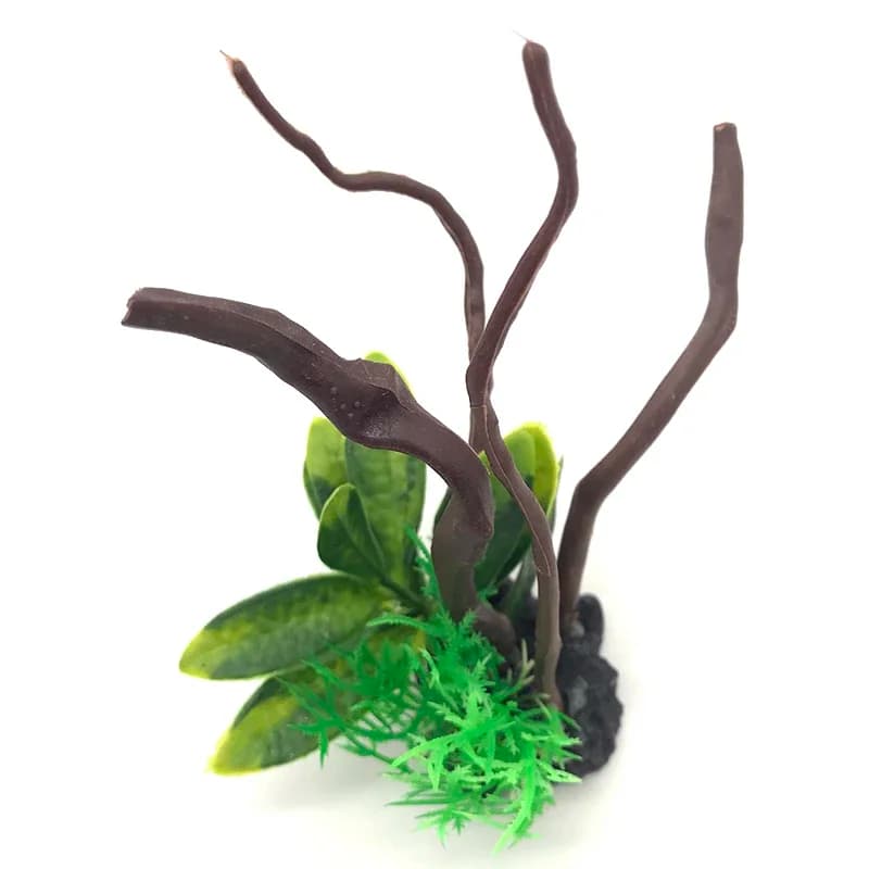 Decorations for water aquariums of simulated non-toxic decorative fish in artificial wood water ornament plant aquarium plants accessories for grass