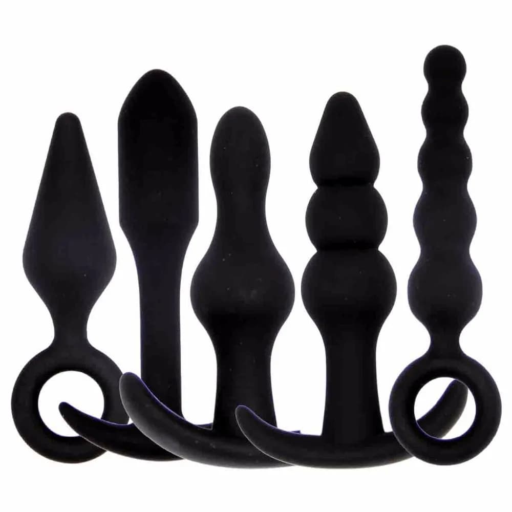 5 pz/set Anal Plug Perline Morbido Silicone Anal Butt Plug Stimolatore Giocattoli Adulti Del Sesso per Gli Uomini/Donne Massaggiatore Della Prostata Anal Trainer