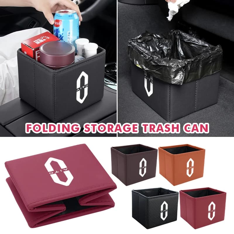 Car Trash Can Foldable Garbage Waterproof Organizer Bag For Aito M5 M7 2022 2023