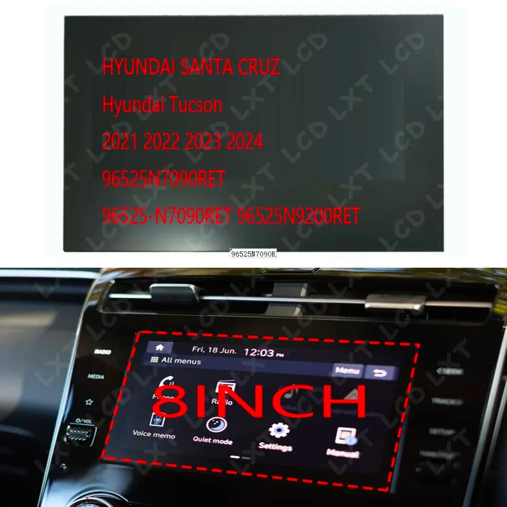 Hyundai Tucson 2021-2024 96525-N7090RET 96525N9200 Touchscreen da 8 pollici