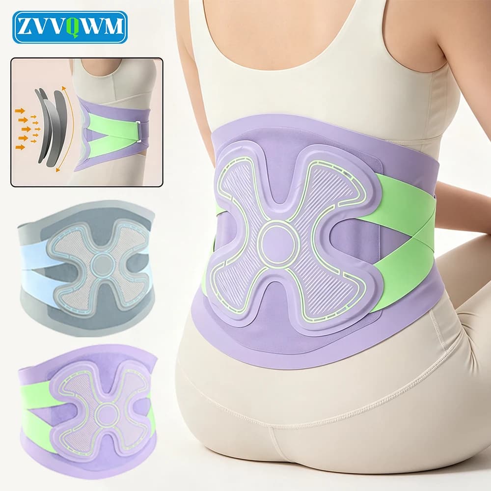 Back Support Waist Brace with 4 Removable Aluminum Plates & 2 Spring Strips,Lumbar Compression Belt - Work Sport Running Cycling