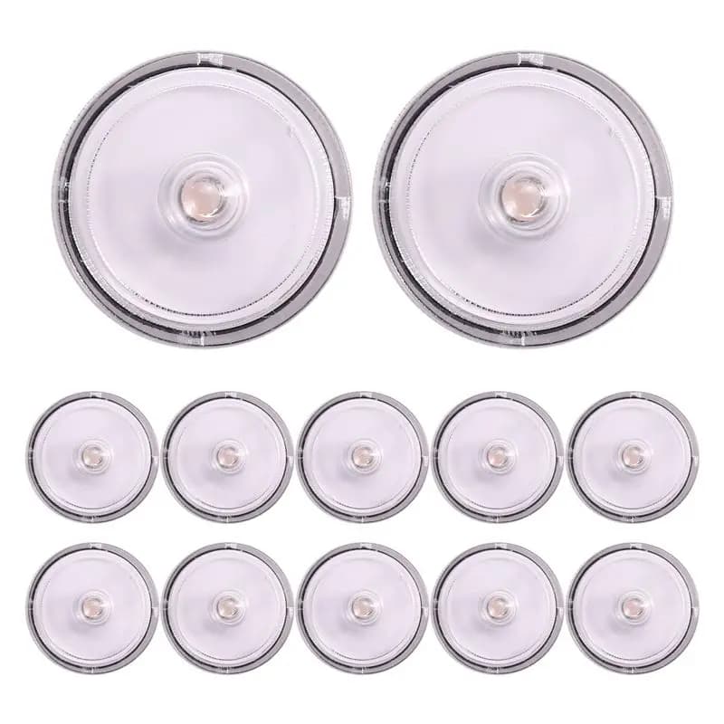 KYCOR-12Pcs Luci LED Sommergibili, Candele Senza Fiamma Impermeabili Viola, Luci da Tè Subacquee a Batteria per Festival Stagionali