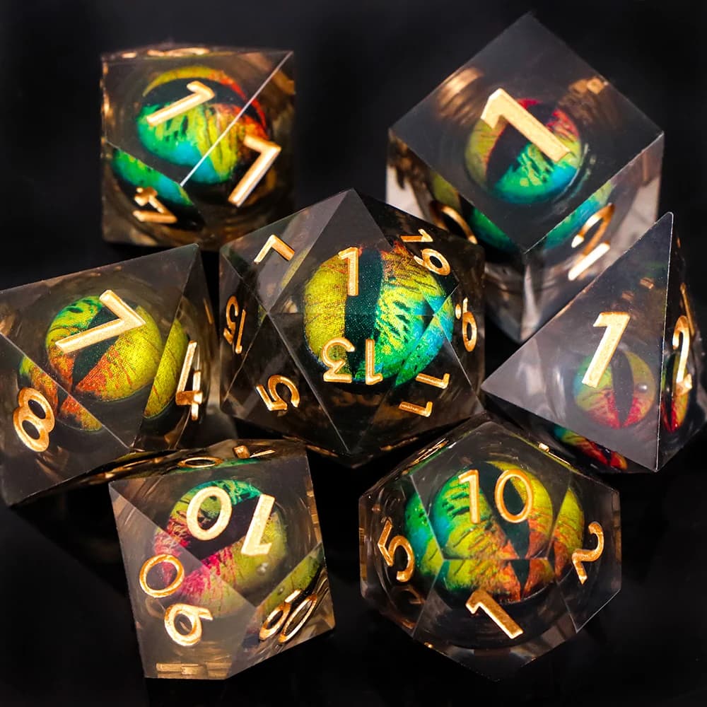 Dadi a forma di occhio a tema Halloween D20 per Dungeons & Dragons, set di dadi poliedrici D&D per giochi di ruolo