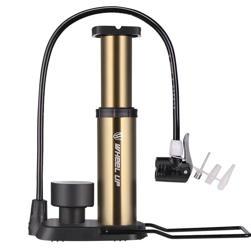 Pompa d'aria per bicicletta Mini pompa a gradino portatile ad alta pressione Pompa per manometro dell'aria per bicicletta elettrica ultraleggera per mountain bike