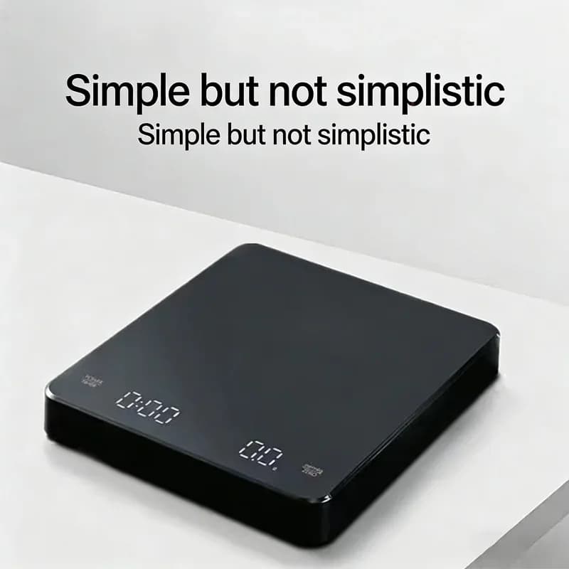 Digital Coffee Balance with Timer, LED Screen, USB, Maximum Capacity 3kg, 0.1g Precision, Measurements in Oz/ml/g, Kitchen Balance