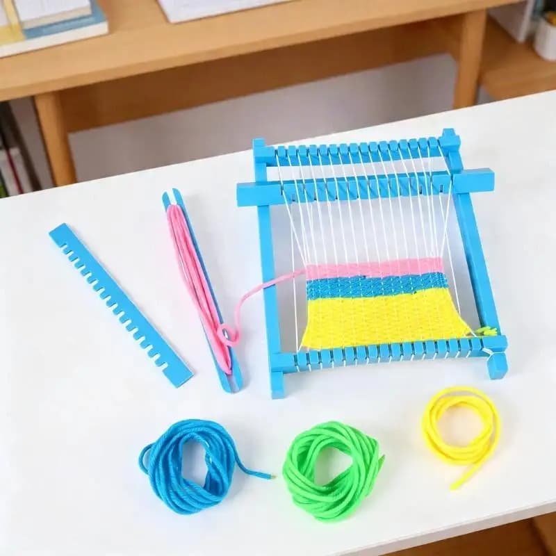 1Set Kids Technology Handmade Weaving Tool STEM DIY Weaving Loom Kit For Primary Secondary School Students