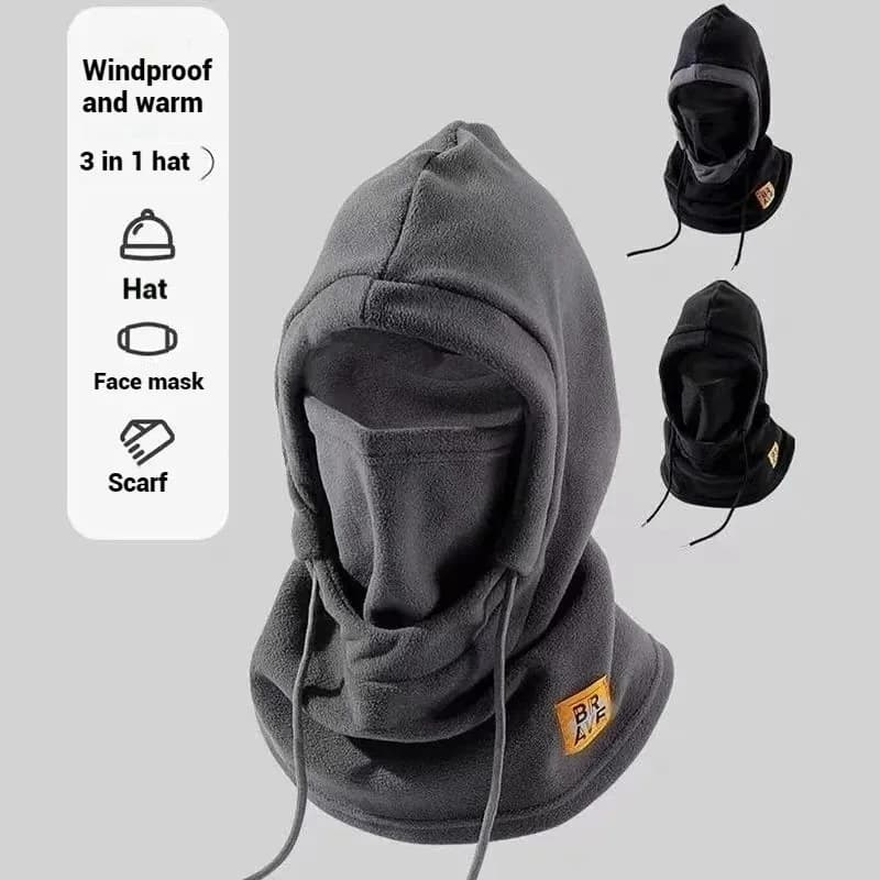Cappello invernale caldo con maschera e scaldacollo 3-in-1 antivento, passamontagna per uomo e donna, cappello con maschera per ciclismo, protezione dal freddo