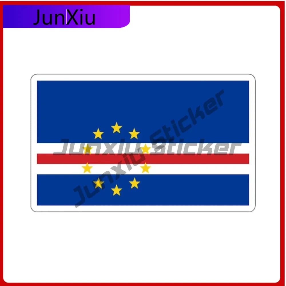 Wall stickers flag Cabo Verde Outdoor accessories for bumpers motorcycle truck pick-up camper laptop water bottles camper bags
