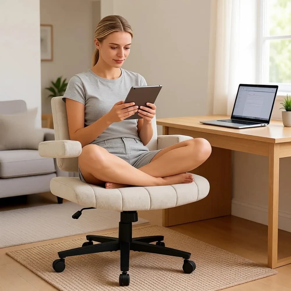 Oversized Office Chair with Adjustable Arms, 360° Swivel - Perfect for Home, Study, Gaming, Computer