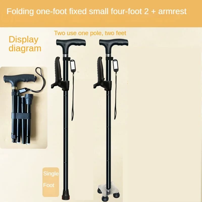 Outdoor multifunction walking stick Trekking sticks Folding telescopic handles Trekking stick Metal walking stick for seniors