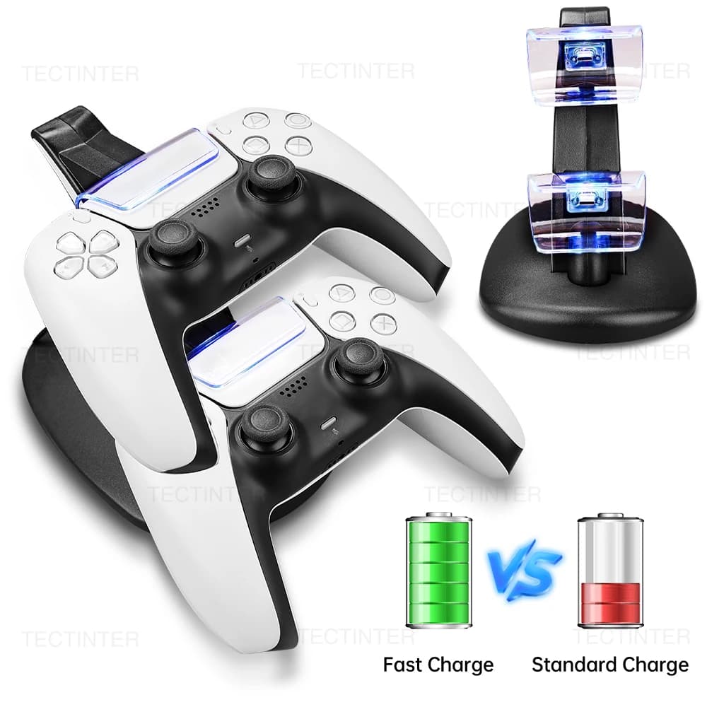 Base di ricarica rapida doppia per controller PS5, stazione di ricarica Type-C, supporto per gamepad Playstation PS5, accessori.