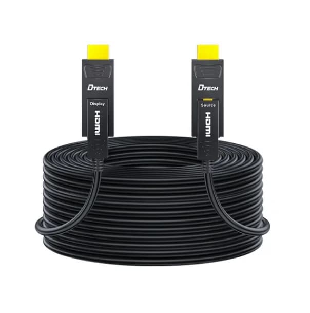 DTECH from to D Type Single Head Micro HDMI Stackable 4 in 1 Full HD Connect 2.0v fiber optic cable HDMI 50M