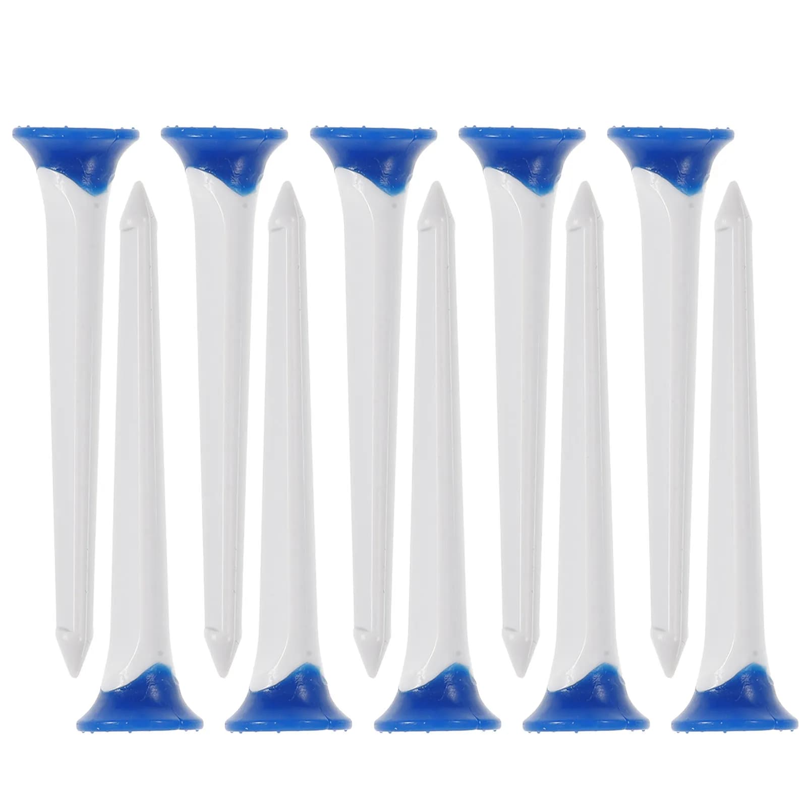 Plastic Golf Tees 10 Pack Durable TPE Golf Ball Holders for Practice Training and Outdoor Golf Supplies