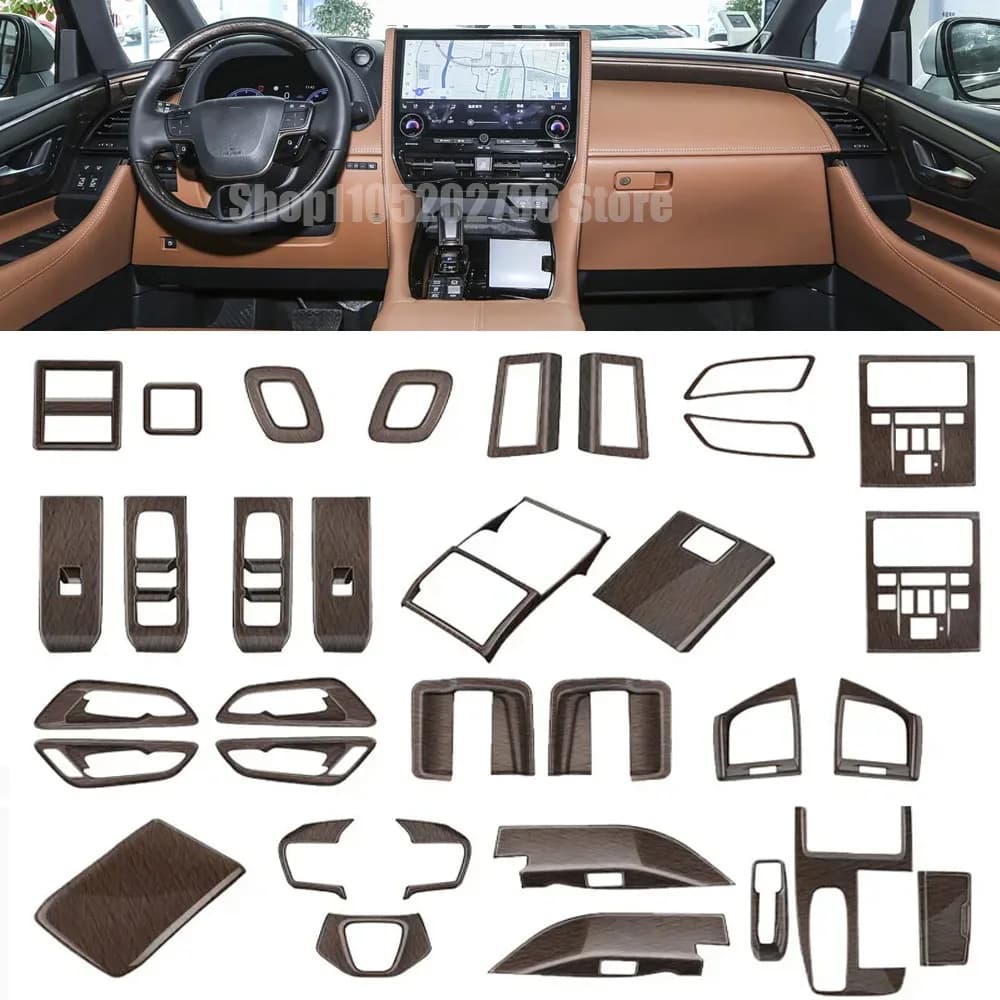Protective Mat for Dashboard and Auto Central Console Compatible with Toyota Alphard Vellfire Series 40 2023 2024 LHD RHD