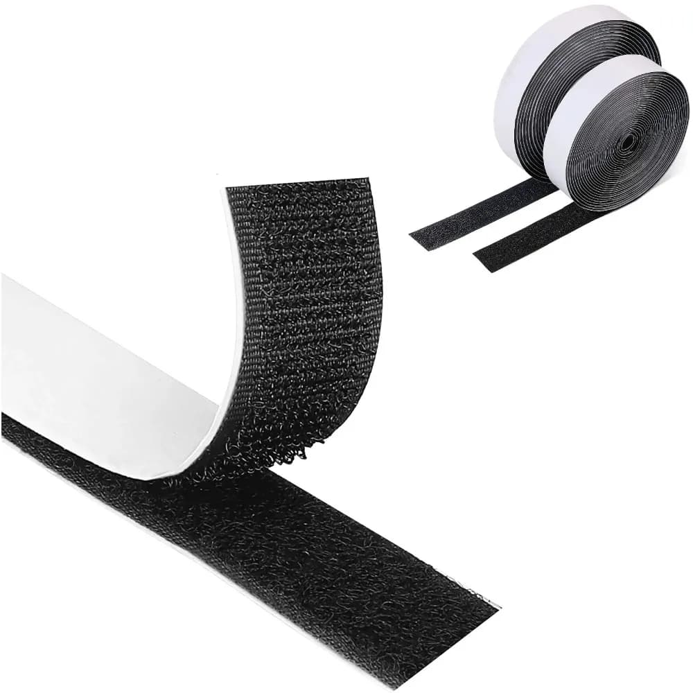 25M Strong Self-adhesive Fastener Tape Hook and Loop Magic Nylon Sticker Tape Adhesive with Glue Strap for DIY Craft
