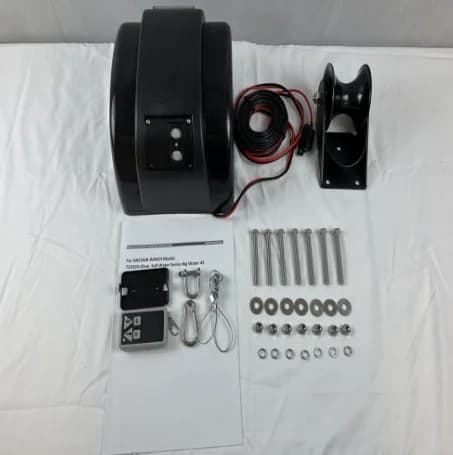 Verricello Elettrico per Ancora 12V, Ancoraggio Automatico per Ancore fino a 21kg, per Acqua Dolce, Yacht, Barche e Imbarcazioni Marine