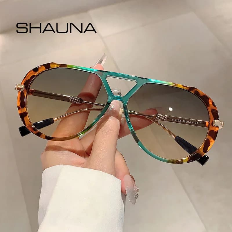 SHAUNA Occhiali da sole vintage Polit da donna con lenti sfumate Occhiali UV400