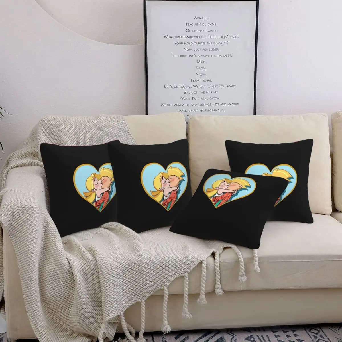 Ehi Arnold Helga Pataki Cartoon 4 pezzi federa quadrata fodera per cuscino federa comfort federa per casa camera da letto auto