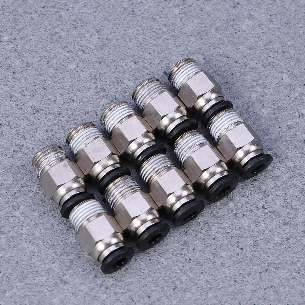 8 High Performance PTFE Tube Connectors for Hotend 3D Printer, Compatible with Metal Extruder, Easy Push Lock and Traction