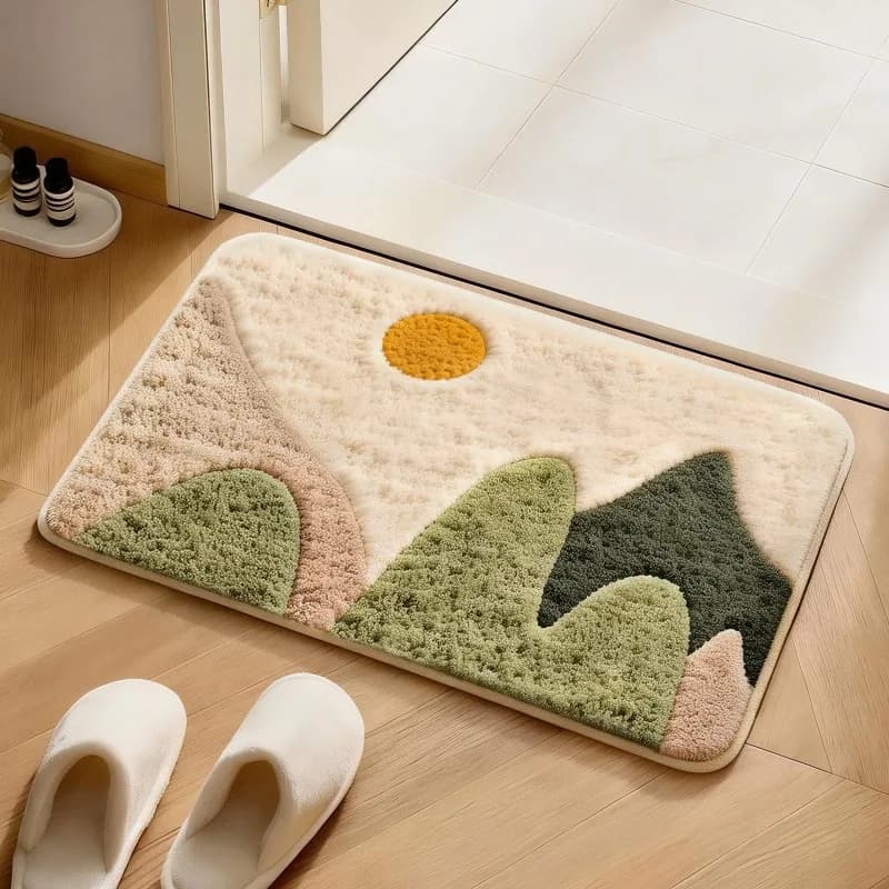Fake cashmere bath mat, toilet pad, bathroom mat, home carpet