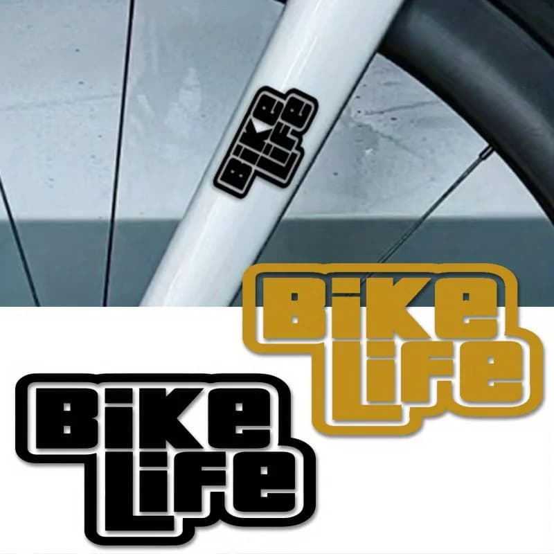 Multicolor waterproof stickers for bicycle, frame decorations and helmet, 1 piece.