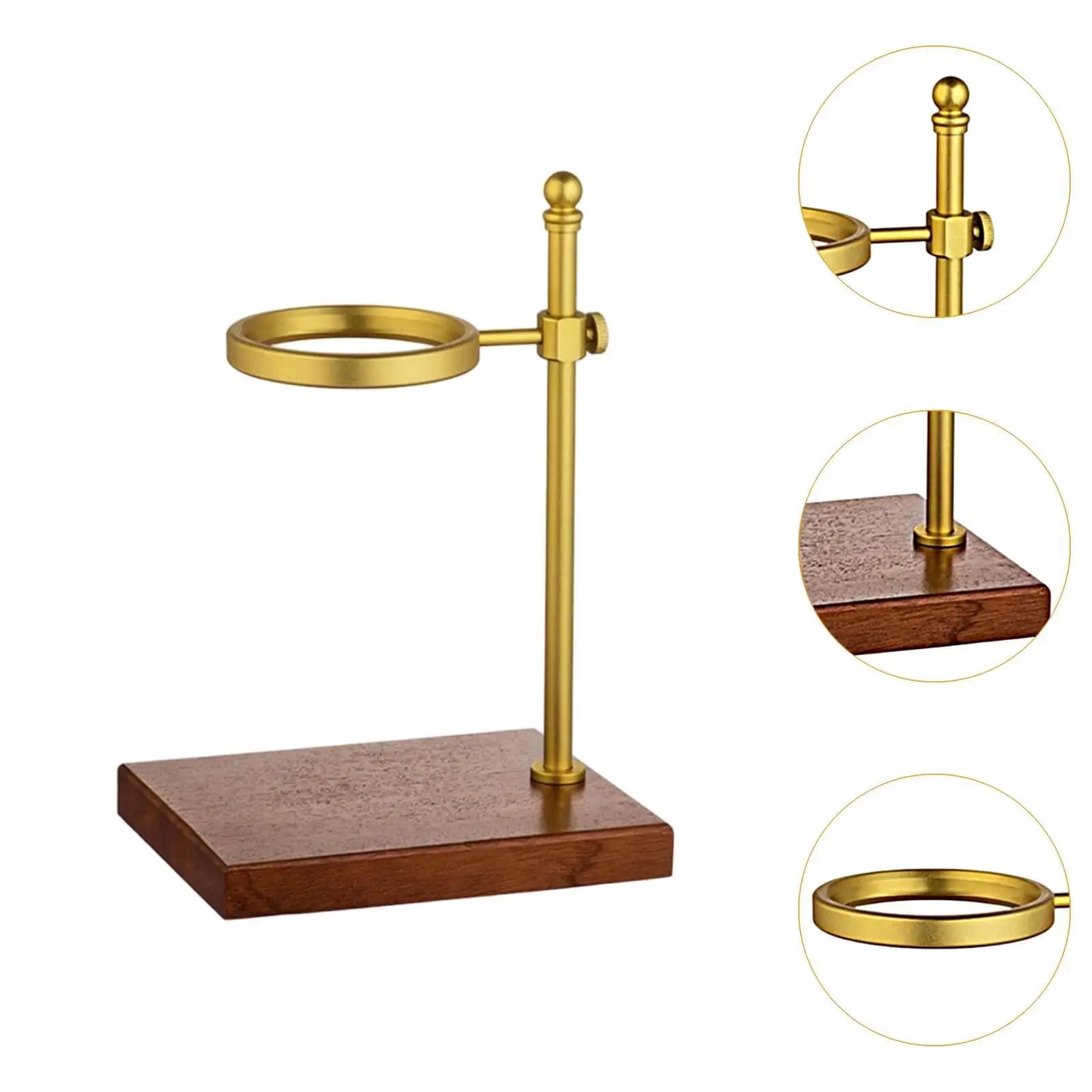 Coffee Dripper Stand Versatile Wooden Base Coffee Filter Holder Hand Brewer Adjustable Height