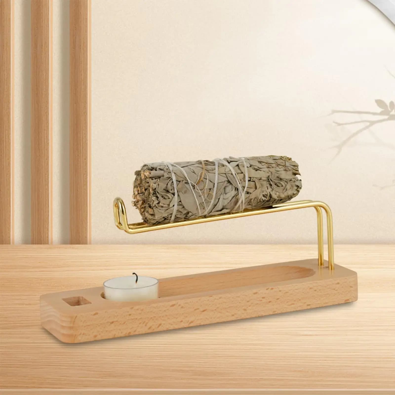 Sage Palo Santo Portacandele Decorazione Agriturismo per Bastoncino di Incenso Portacandele Centrotavola da Tavolo Multifunzione