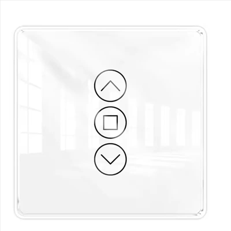 Tuya Wifi RF433 2.5D Arc Curtain Switch Glass Touch Panel For Roller Blinds Shutters Switch Smart APP Wireless Alexa-AT30