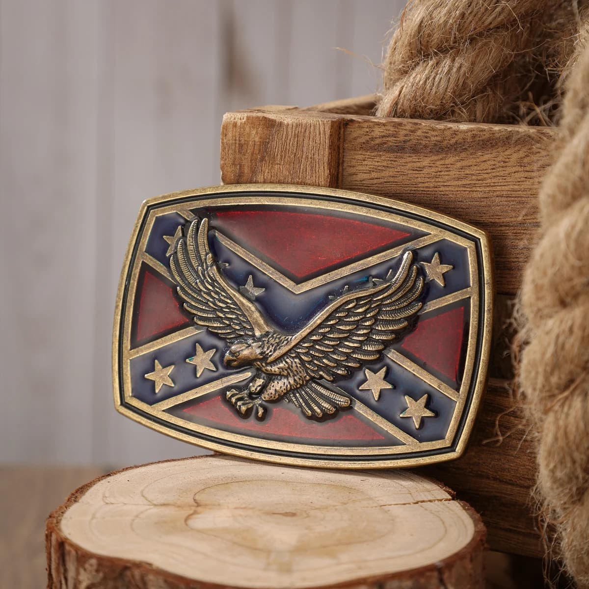 A belt buckle head - a western cowboy-style belt buckle head - a metal buckle head