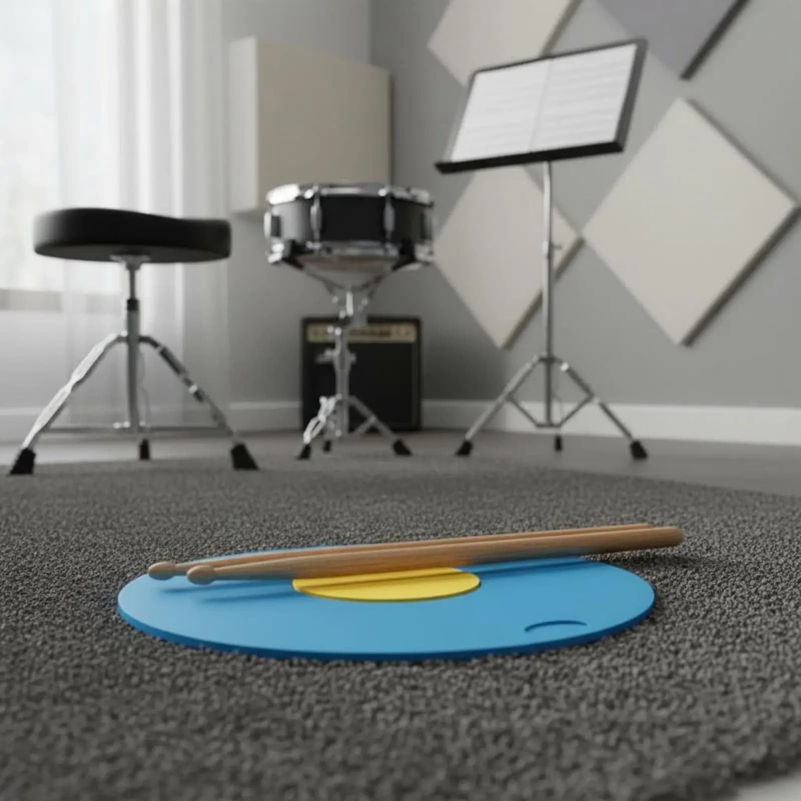 Kit di smorzatori per batteria e piatti, set di pad smorzanti ammortizzanti per batteria, accessorio per percussioni per principianti