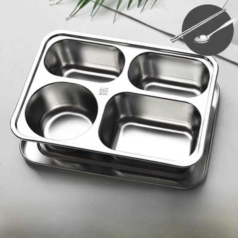 Vassoio per alimenti Thiened in acciaio inossidabile 304 con coperchio carent ID profondo Lunch Box Di Fre Sle cinese Sle rettangolare...