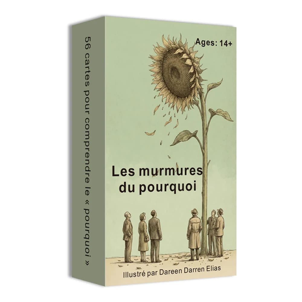 Mazzo di carte Oracle francesi, Sussurri del perché, 56 carte per la lettura personale, vita attiva, giochi di carte, carte dei Tarocchi, 14+, 12*7 cm